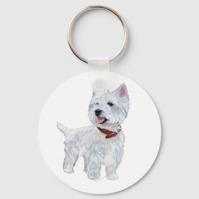 West Highland White Terrier Schlüsselanhänger (Vorderseite)
