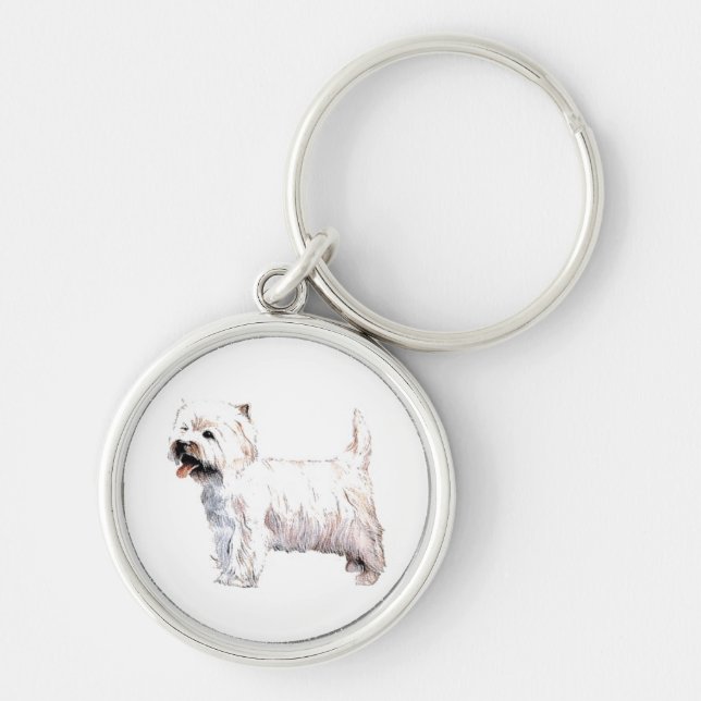 West Highland White Terrier Schlüsselkette Schlüsselanhänger (Vorne)