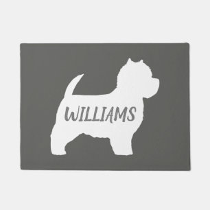 West Highland White Terrier Silhouette Custom Fußmatte
