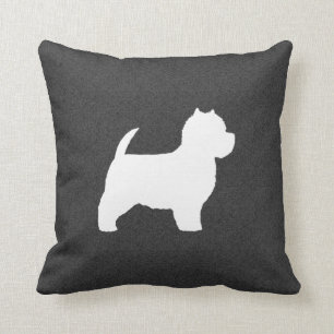 West Highland White Terrier Silhouette Kissen