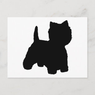West Highland White Terrier Silhouette Postkarte