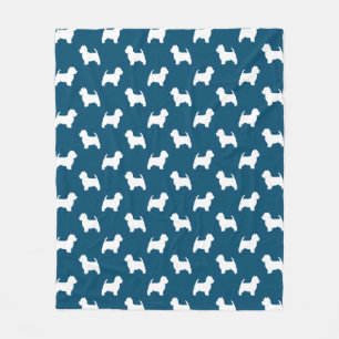 West Highland White Terrier Silhouetten Westie Hun Fleecedecke