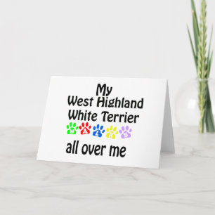 West Highland White Terrier Spaziergänge Design Feiertagskarte