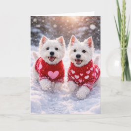 West Highland White Terrier Valentine’s Day Card Karte