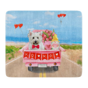 West Highland White Terrier Valentine's Day Truck Schneidebrett