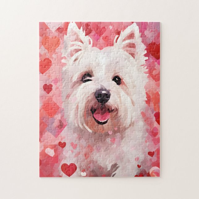 West Highland White Terrier Valentinstag (Vertikal)