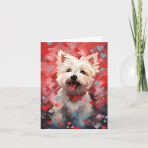 West Highland White Terrier Valentinstag Karte