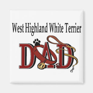 West Highland White Terrier Vater Geschenke Magnet