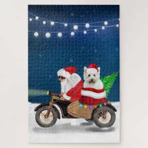 West Highland White Terrier Weihnachten Santa Clau