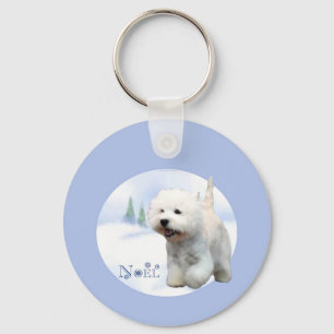 West Highland White Terrier Weihnachten Schlüssela Schlüsselanhänger