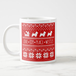 West Highland White Terrier Weihnachten Westie Hun Jumbo-Tasse