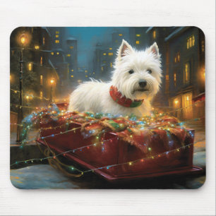 West Highland White Terrier Weihnachtsfestlich Mousepad