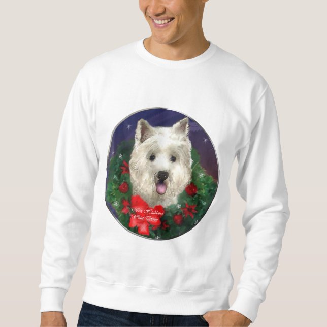 West Highland White Terrier Weihnachtsgeschenke Sweatshirt (Vorderseite)