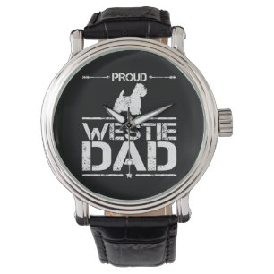 West Highland White Terrier Westie Dog Dad Armbanduhr