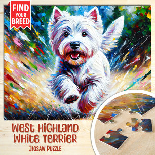 West Highland White Terrier "Westie" Dog Portrait