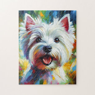 West Highland White Terrier (Westie) Hund Acryl