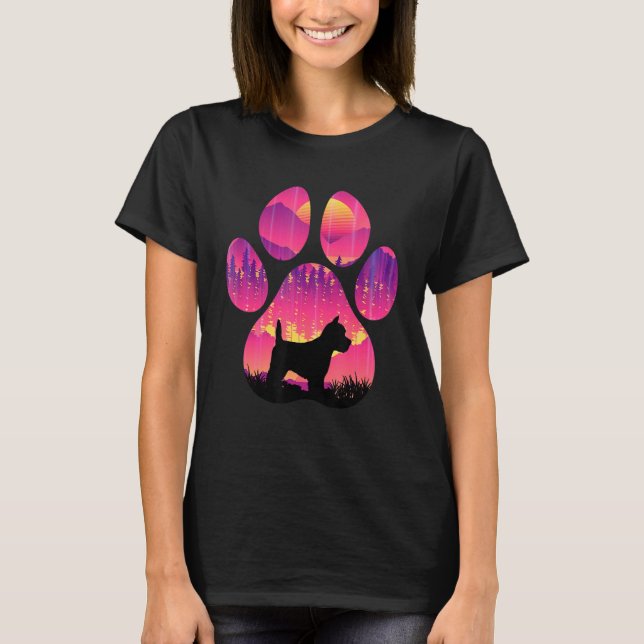 West Highland White Terrier Westie Paw Mama Vater  T-Shirt (Vorderseite)