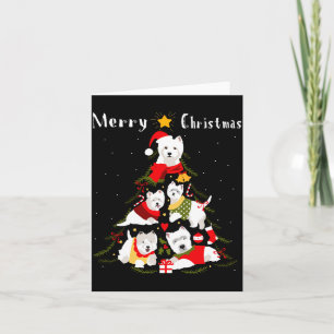 West Highland White Terrier Westie Weihnachtsbaum Karte