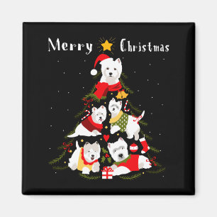 West Highland White Terrier Westie Weihnachtsbaum Magnet