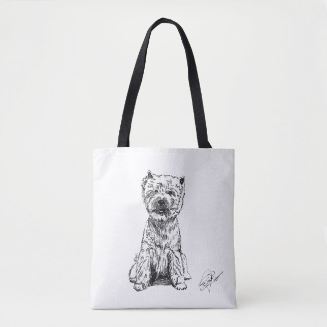 West Highland White Terrier. "Westy"  Tasche (Vorderseite)
