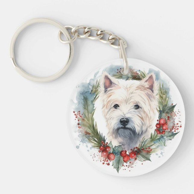 West Highland White Terrier Wire de Noël (Devant)
