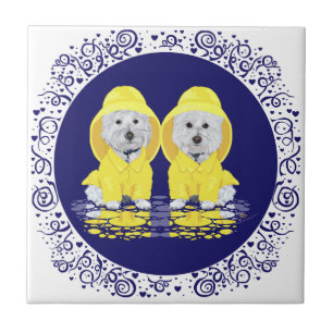 West Highland White Terriers Regen Fliese