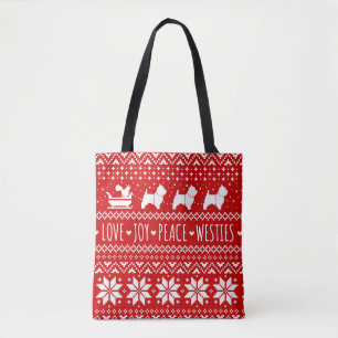 West Highland White Terriers Weihnachtswestie Hund Tasche