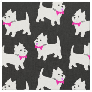 West Highland White Terriers Westie Welpen Stoff