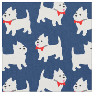 West Highland White Terriers Westie Welpen Stoff