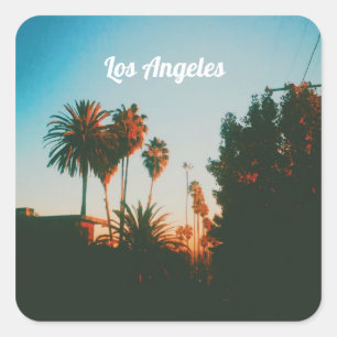 West Hollywood, Los Angeles, Kalifornien Quadratischer Aufkleber