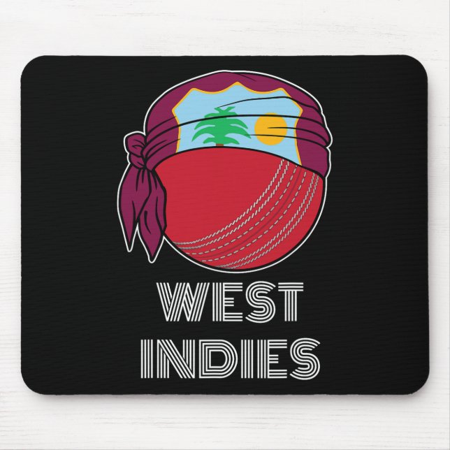 West Indian Cricket Fans Shirt Fans Gift West Indi Mousepad (Vorne)