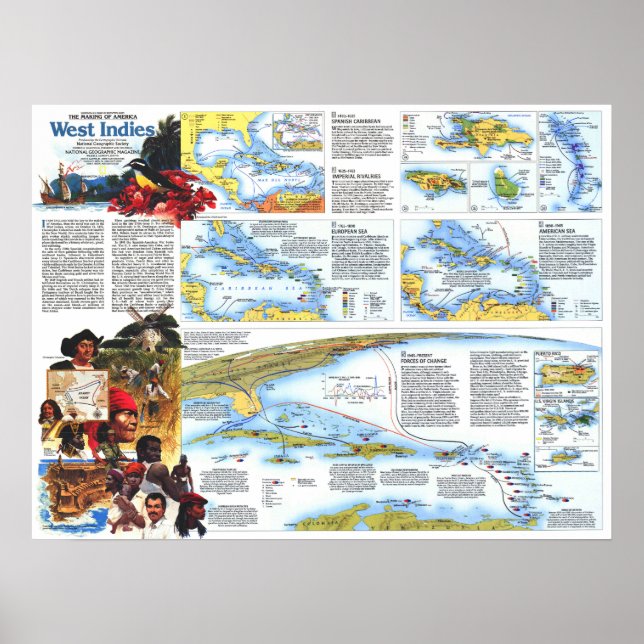 " West Indies: 1987 MOA Tropical Paradise Karte.. Poster (Vorne)