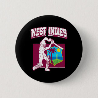 West Indies Cricket Fan Cool Caribbean Cricket Sup Button