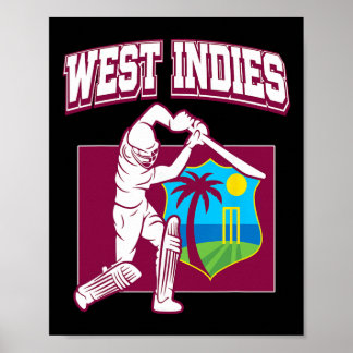 West Indies Cricket Fan Cool Caribbean Cricket Sup Poster