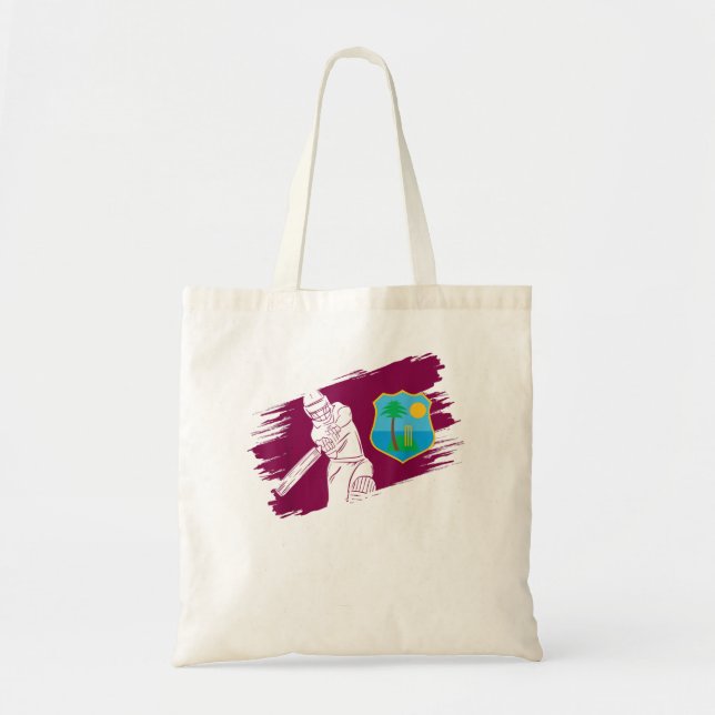 West Indies Flag West Indies Cricket Fan Player Co Tragetasche (Vorne)