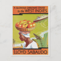 West Indies Lloyd Sabaudo Vintage Poster 1931