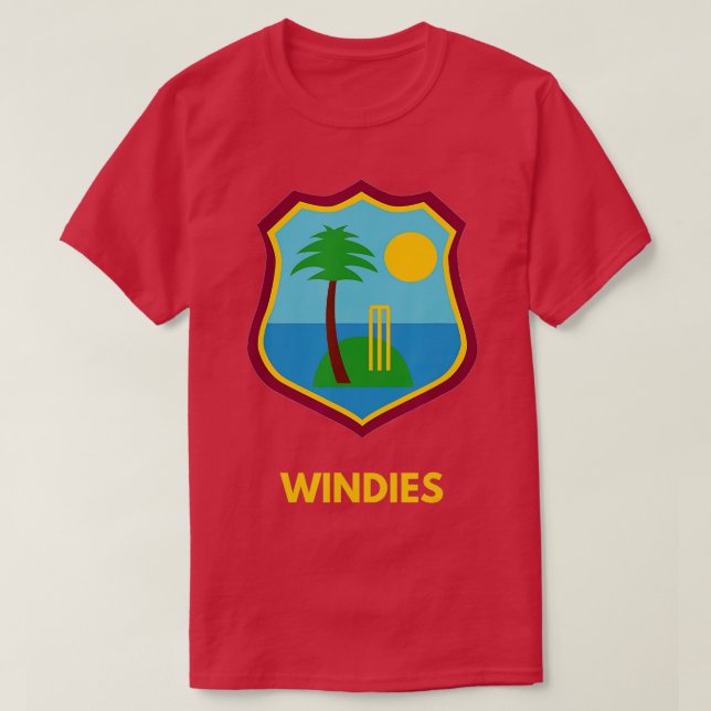 West Indies Windis Cricket Fans T-Shirt (Design vorne)