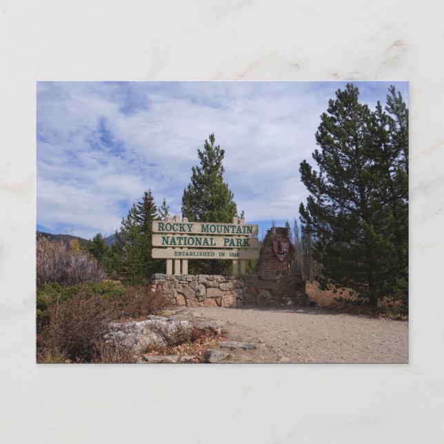 West Intrance Rocky Mountain Nationalpark Postkarte (Vorderseite)
