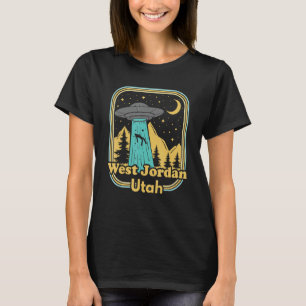 West Jordan Utah Ufo Alien 80er Retro Staatsstolz T-Shirt