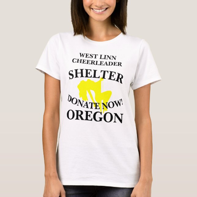WEST LINN CHEERLEADER SHELTER DONATE JETZT OREGON T-Shirt (Vorderseite)