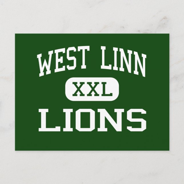 West Linn - Löwen - High School - West Linn Oregon Postkarte (Vorderseite)