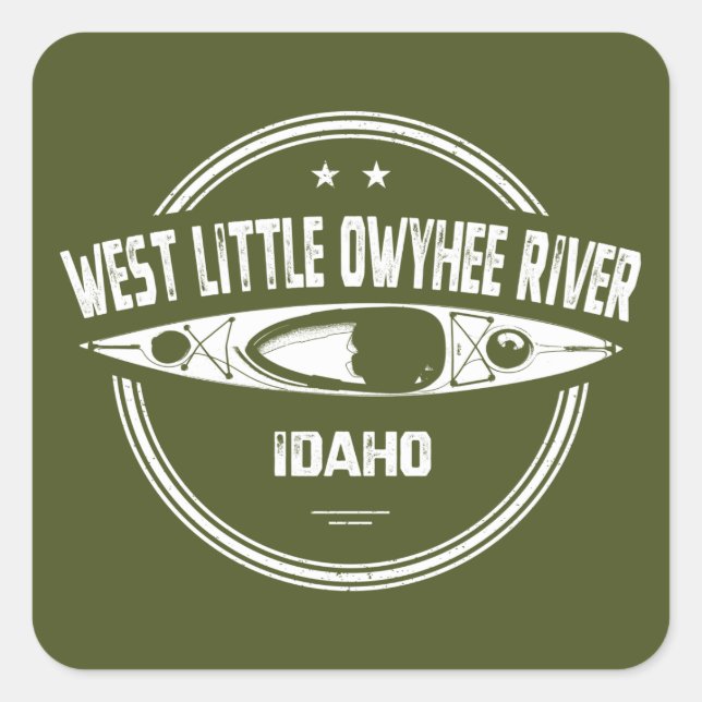 West Little Owyhee River Idaho Kayaking Quadratischer Aufkleber (Vorderseite)