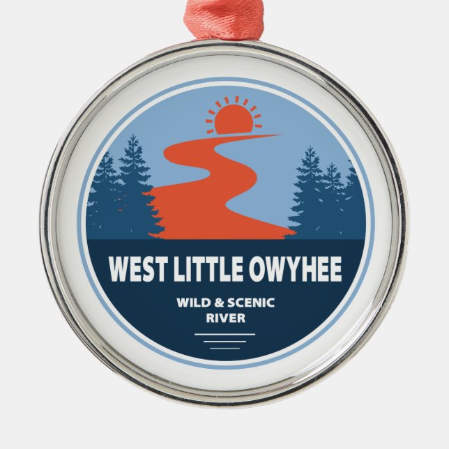 West Little Owyhee Wild und Landschaftlicher Fluss Ornament Aus Metall (Vorne)