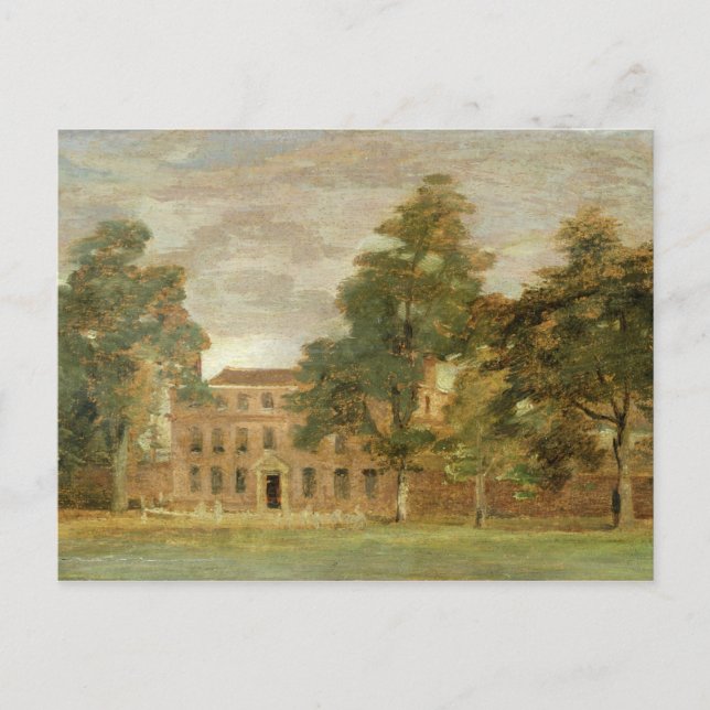 West Lodge, East Bergholt (Öl auf Papier gelegt pa Postkarte (Vorderseite)