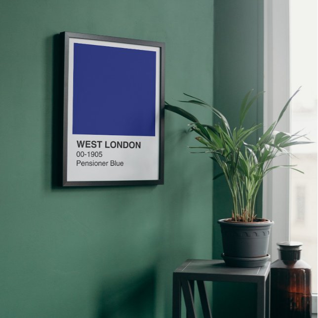 West London Pensioner Blue - White Border Poster (Von Creator hochgeladen)