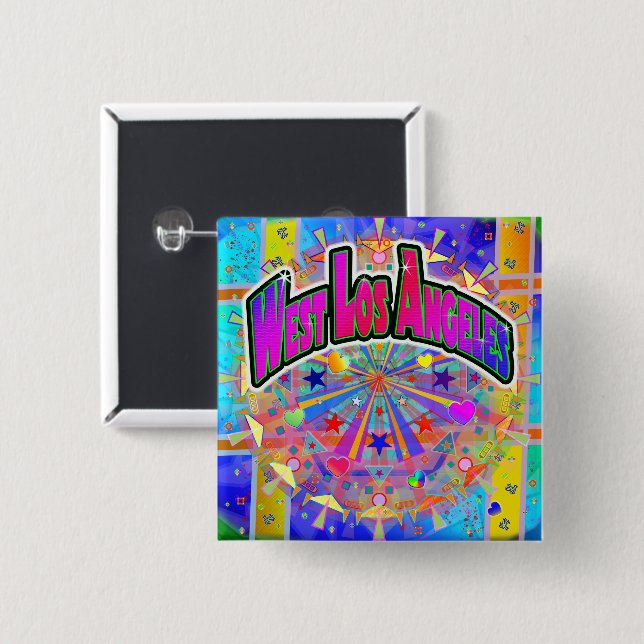 West Los Angeles Cosmic Unity Button (Vorne & Hinten)