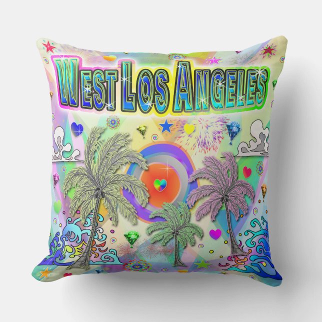 West Los Angeles Deep Dream Pillow Kissen (Vorderseite)