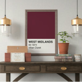 West Midlands Villan Claret - Vollbreite Poster