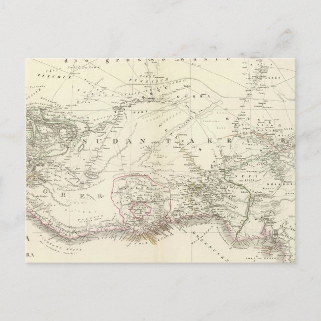 West Mittel Afrika - West-Zentralafrika Postkarte (Vorderseite)