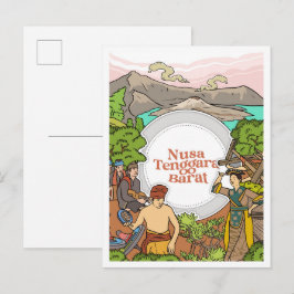 West Nusa Tenggara Indonesien Reise Postkarte
